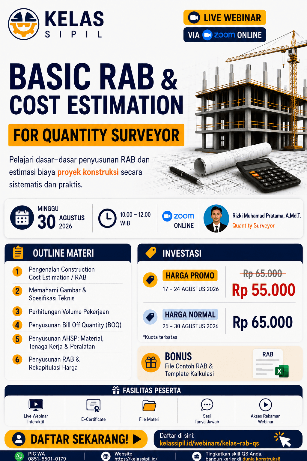 Basic RAB & Cost Estimation for Quantity Surveyor