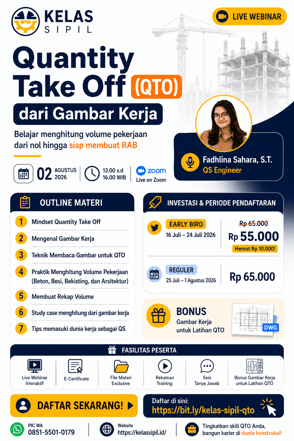 Quantity Take Off (QTO) dari Gambar Kerja - Belajar menghitung volume pekerjaan dari nol hingga siap membuat RAB