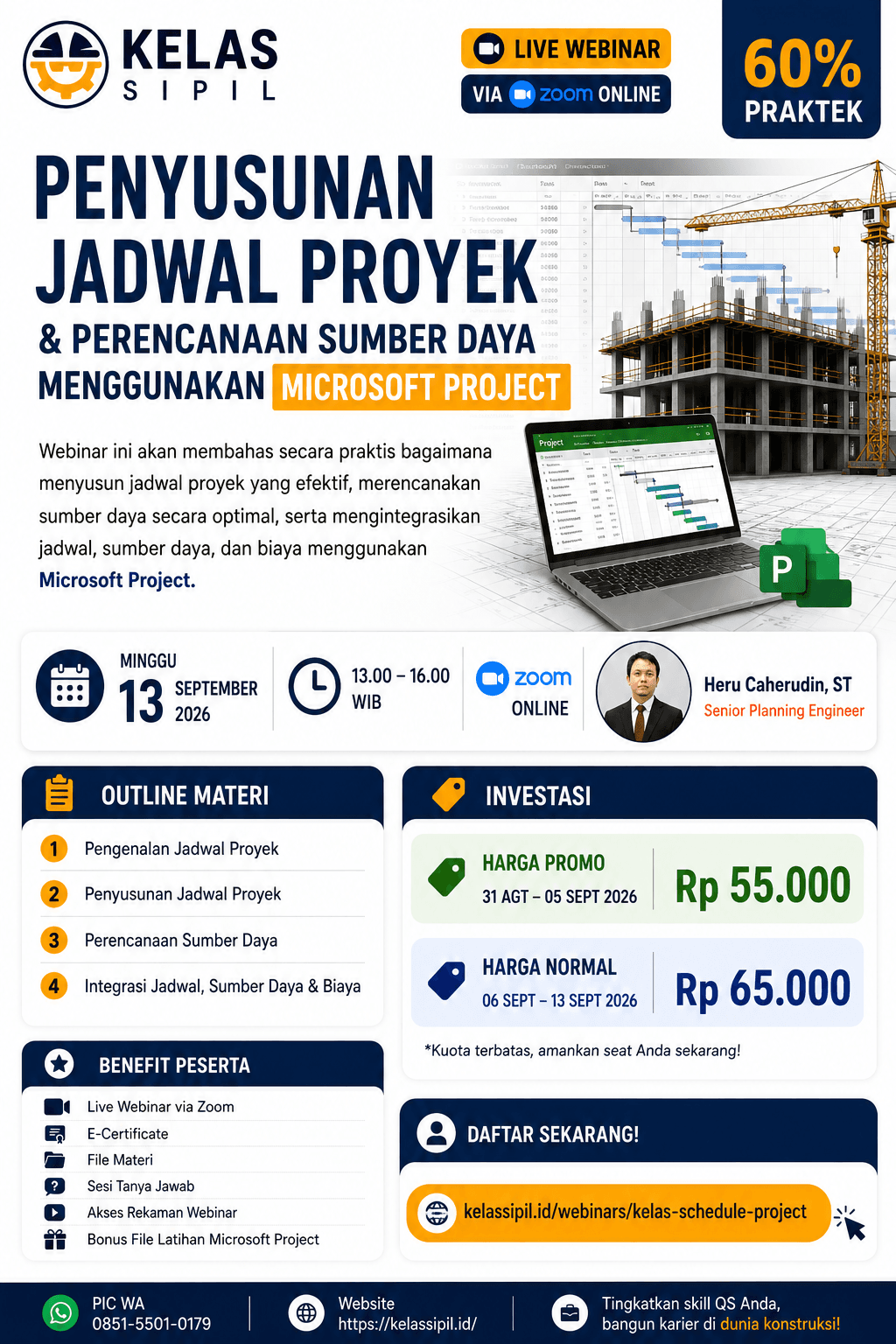 Penyusunan Jadwal Proyek & Perencanaan Sumber Daya Menggunakan Microsoft Project